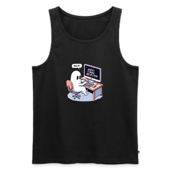 GHOST TYPING DETECTED! -Yikes! - Men's Premium Organic Tank Top - black - Front - AI Model Male 178 light (178cm)