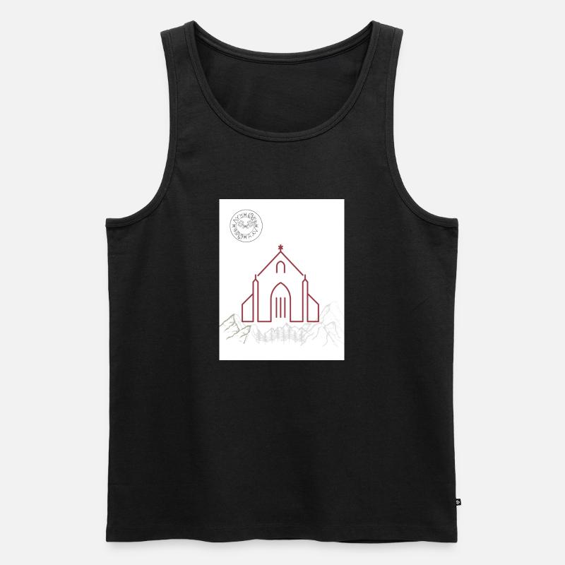 Tempel der Schamanen - Männer Premium Bio Tank Top - Schwarz