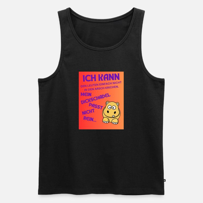 DICKSCÄDEL5 - Männer Premium Bio Tank Top - Schwarz