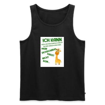 DICKSCHÄDEL - Männer Premium Bio Tank Top - Schwarz - Vorne - Michal (187cm)