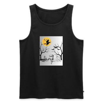 Helloween - Männer Premium Bio Tank Top - Schwarz - Vorne - Michal (187cm)