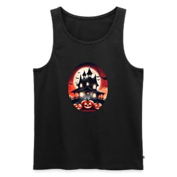 Halloween - Débardeur bio Premium Homme - noir - Devant - AI Model Male 178 light (178cm)