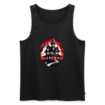 Halloween - Débardeur bio Premium Homme - noir - Devant - AI Model Male 178 light (178cm)