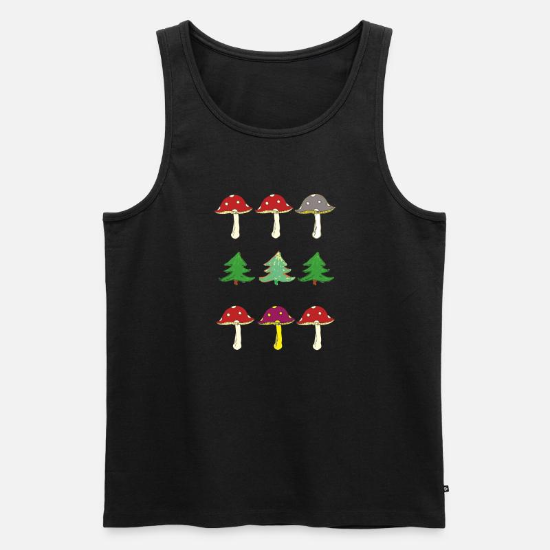Toadstools and forest - Men's Premium Organic Tank Top - black