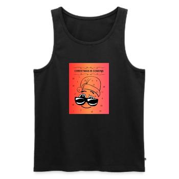 christmas is coming - Männer Premium Bio Tank Top - Schwarz - Vorne - Michal (187cm)