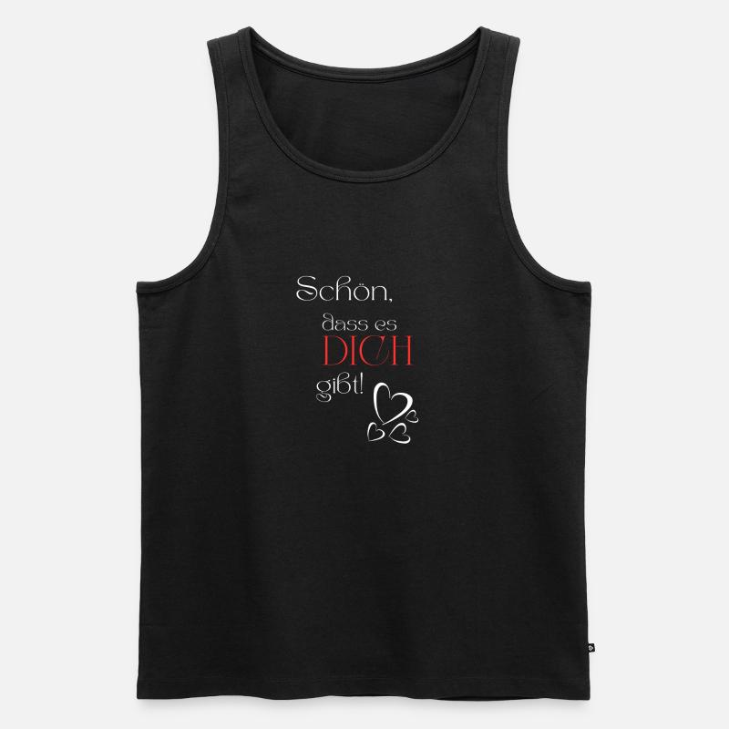 liebes spruch - Männer Premium Bio Tank Top - Schwarz