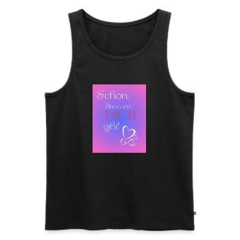 nice way I like to say you - Men's Premium Organic Tank Top - black - Front - AI Model Male 178 light (178cm)