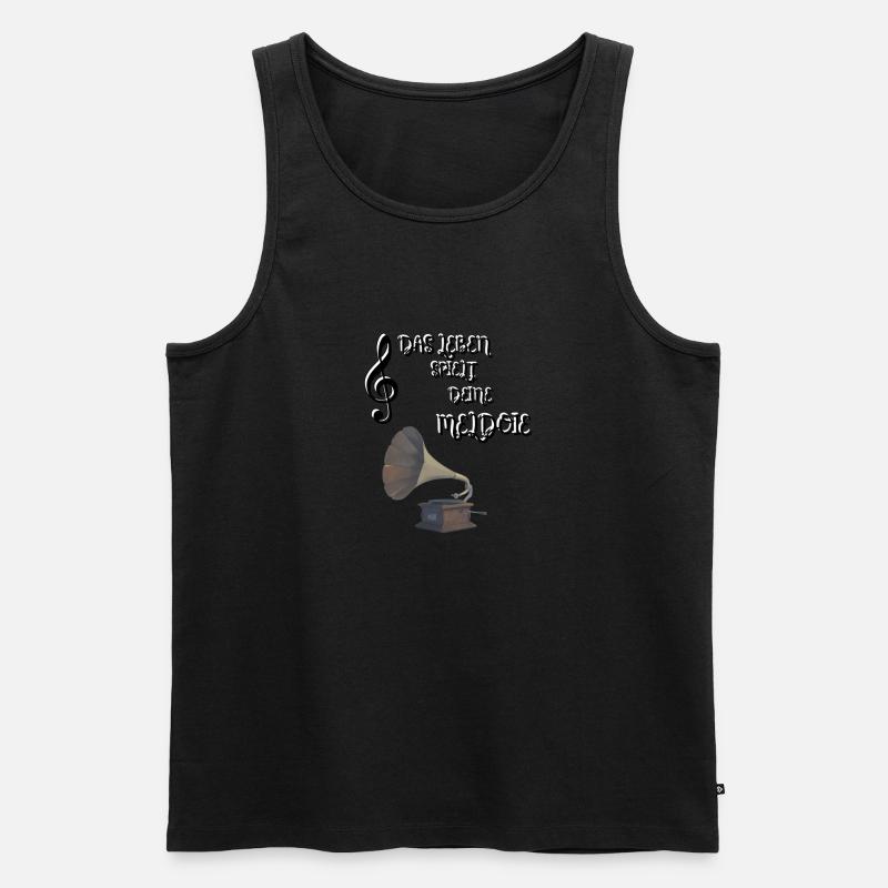 DAS LEBEN - Männer Premium Bio Tank Top - Schwarz