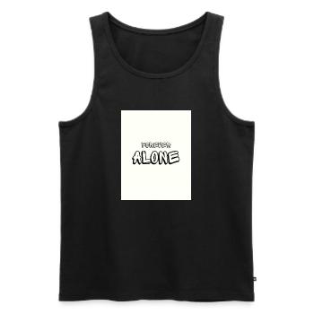 Forever Alone - Männer Premium Bio Tank Top - Schwarz - Vorne - AI Model Male 178 light (178cm)