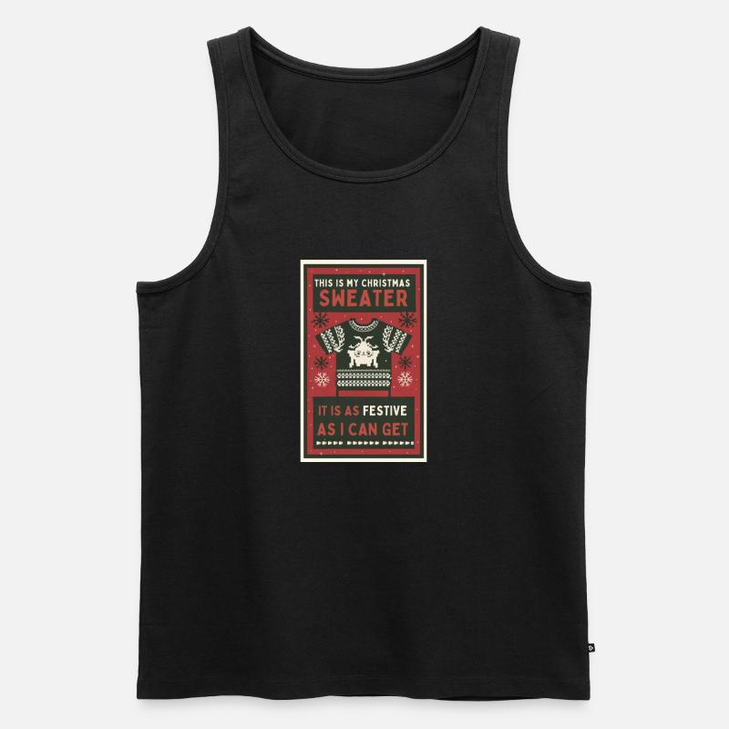 Das ist mein Weihnachtspullover. - Männer Premium Bio Tank Top - Schwarz