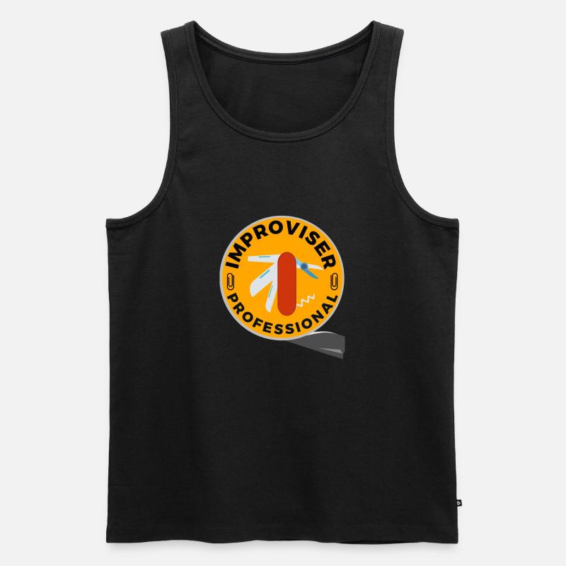 Improvisator Profi - Männer Premium Bio Tank Top - Schwarz
