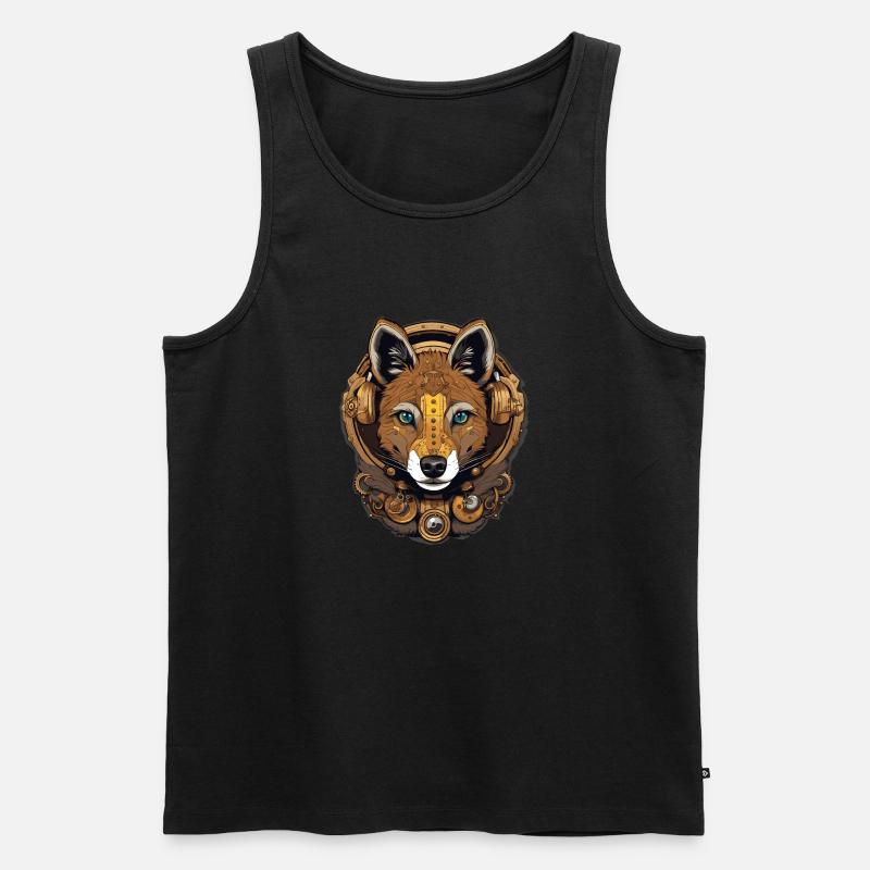 Hyäne - Männer Premium Bio Tank Top - Schwarz