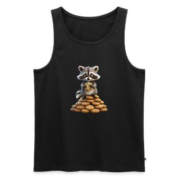 Ich habe 99 Kekse bekommen, weil ein ... Habe einen gegessen - süßer Waschbär - Männer Premium Bio Tank Top - Schwarz - Vorne - Michal (187cm)