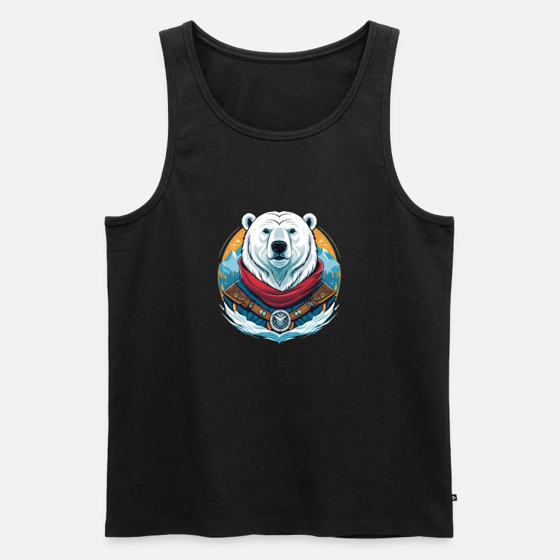 Eisbär - Männer Premium Bio Tank Top - Schwarz