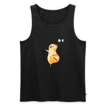 Charlotte in Pusteblumen - Männer Premium Bio Tank Top - Schwarz - Vorne - AI Model Male 178 light (178cm)