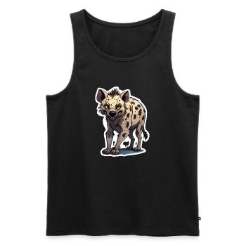 Hyena / Africa / Safrai / Zoo / Wildis / Animal - Men's Premium Organic Tank Top - black - Front - AI Model Male 178 light (178cm)