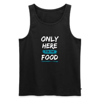 Only Here For The Food - Men's Premium Organic Tank Top - black - Front - Michal (187cm)