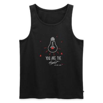 You are the light of my life-amour - Débardeur bio Premium Homme - noir - Devant - Michal (187cm)