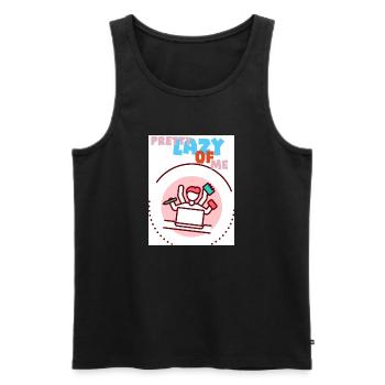 Ziemlich faul von mir. Faules Ich. - Männer Premium Bio Tank Top - Schwarz - Vorne - AI Model Male 178 light (178cm)