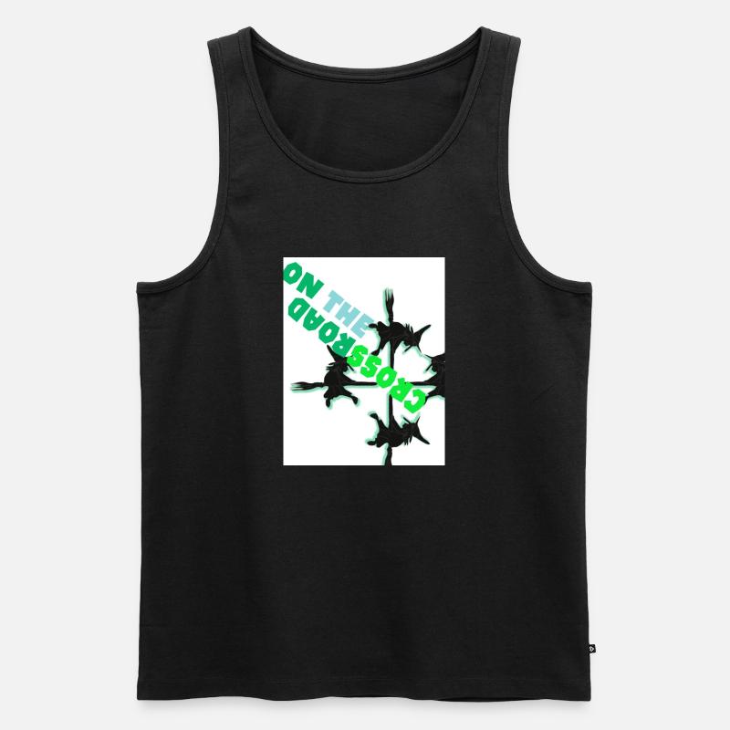 Am Scheideweg. Am Scheideweg. - Männer Premium Bio Tank Top - Schwarz