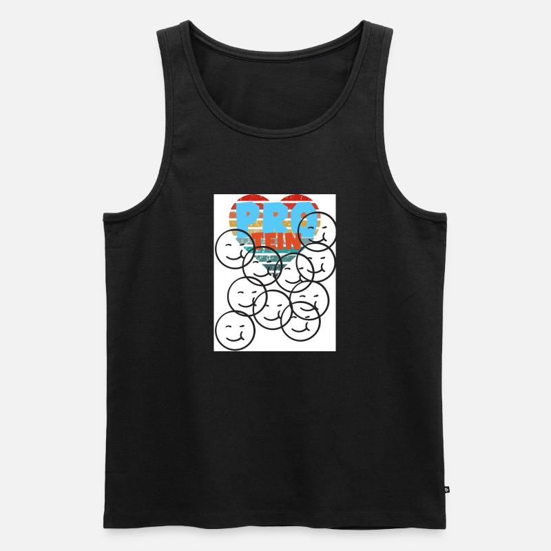 Protein. Protein. - Männer Premium Bio Tank Top - Schwarz