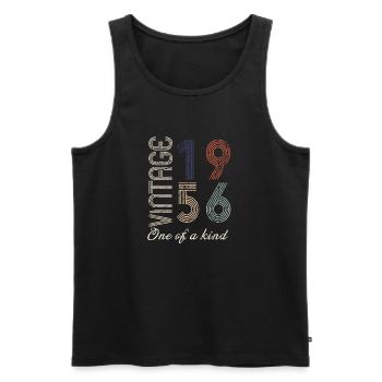 68th Birthday 1956 - Vintage Retro Gift Idea - Men's Premium Organic Tank Top - black - Front - Michal (187cm)