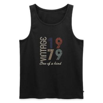 45th Anniversary 1979 - Vintage Retro Gift Idea - Men's Premium Organic Tank Top - black - Front - Michal (187cm)
