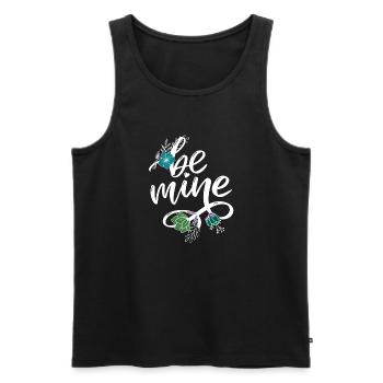 Schöne weibliche Malkunst Gesicht bunte Frau - Männer Premium Bio Tank Top - Schwarz - Vorne - Michal (187cm)