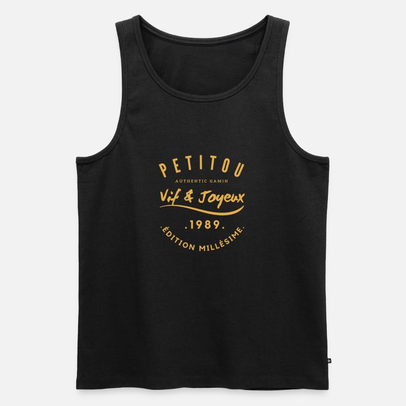 « Petitou 1989 » - Débardeur bio Premium Homme - noir