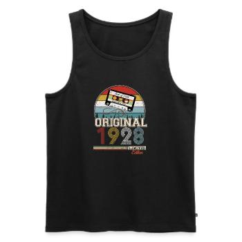 Elegant Retro Gift: 1928 Vintage - Men's Premium Organic Tank Top - black - Front - Michal (187cm)
