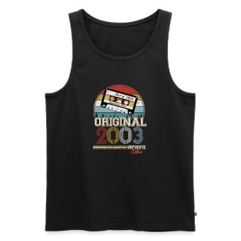 Birthday 21 years best of 2003 Gift 2003 - Men's Premium Organic Tank Top - black - Front - Michal (187cm)