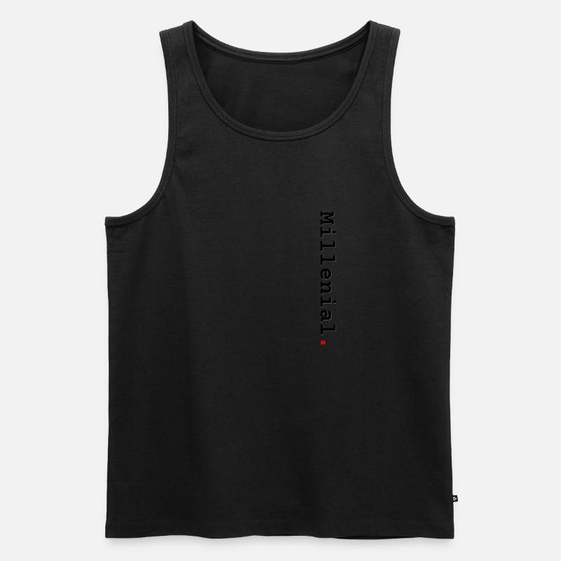 Millennials vertikal - Männer Premium Bio Tank Top - Schwarz