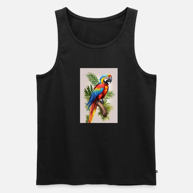 Papagei - Männer Premium Bio Tank Top - Schwarz