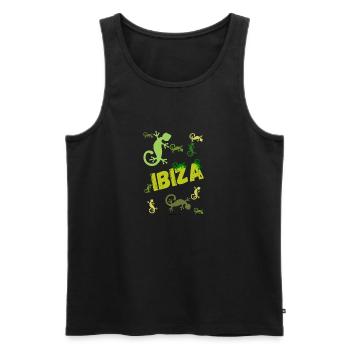 Ibiza Geckos - Männer Premium Bio Tank Top - Schwarz - Vorne - AI Model Male 178 light (178cm)