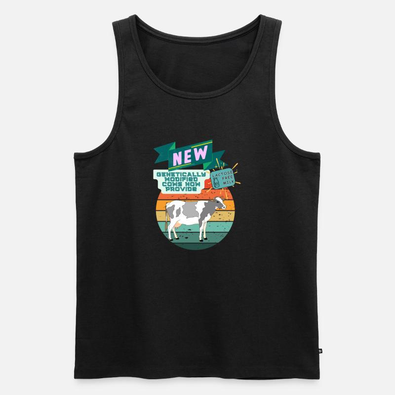 gentechnisch veränderte Kühe - Männer Premium Bio Tank Top - Schwarz