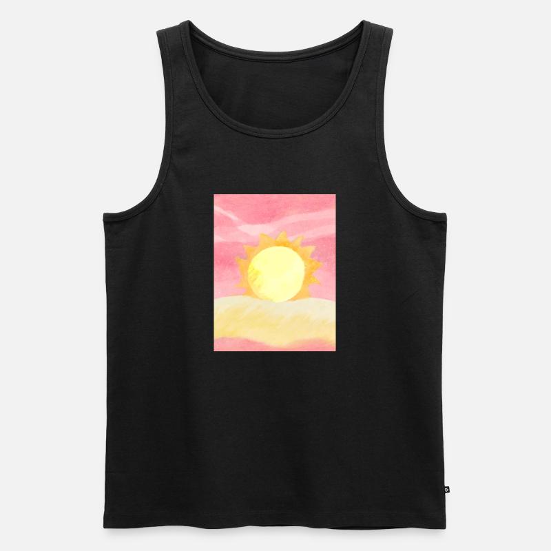 Sun 2 - Männer Premium Bio Tank Top - Schwarz