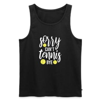 Désolé ne peut pas Tennis Bye citation drôle Sport Dire - Débardeur bio Premium Homme - noir - Devant - Michal (187cm)