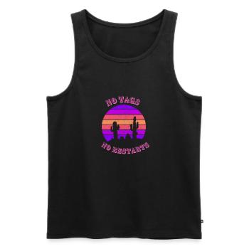 Line Dance No Tags No Restarts - Männer Premium Bio Tank Top - Schwarz - Vorne - Michal (187cm)
