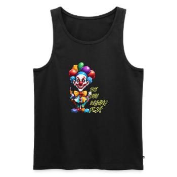 Clown / Circus / Carnival / Carnival / Playful - Men's Premium Organic Tank Top - black - Front - AI Model Male 178 light (178cm)