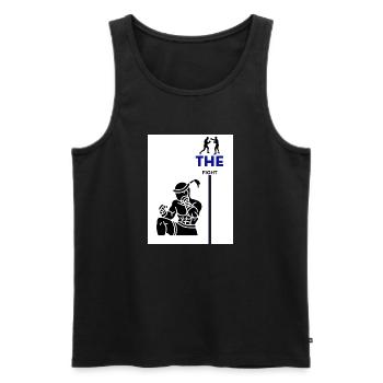 LE COMBAT - Débardeur bio Premium Homme - noir - Devant - Michal (187cm)