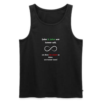 Geschenkidee Spruch Trader Broker Forex CFD Aktien - Männer Premium Bio Tank Top - Schwarz - Vorne - Michal (187cm)