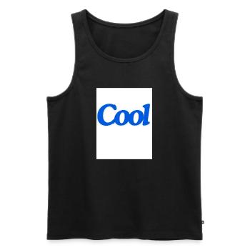Cool - Männer Premium Bio Tank Top - Schwarz - Vorne - AI Model Male 178 light (178cm)