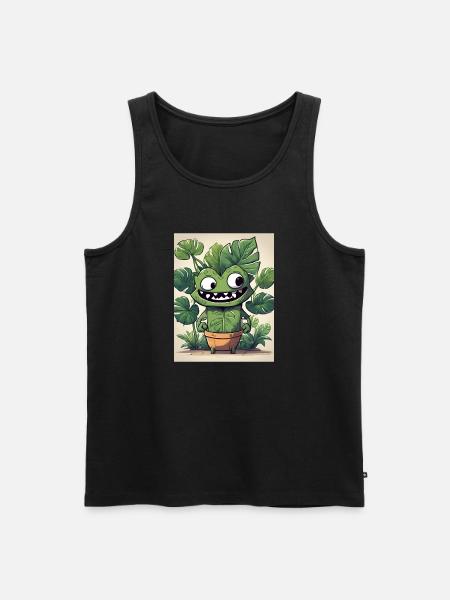 Monastera Blumentopf Buddy - Männer Premium Bio Tank Top - Schwarz