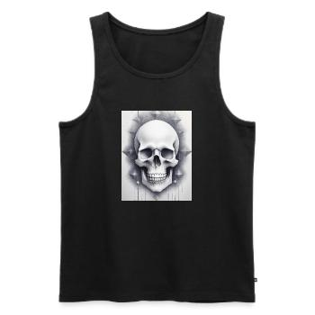 Totoenkopf Kopie - Männer Premium Bio Tank Top - Schwarz - Vorne - AI Model Male 178 light (178cm)