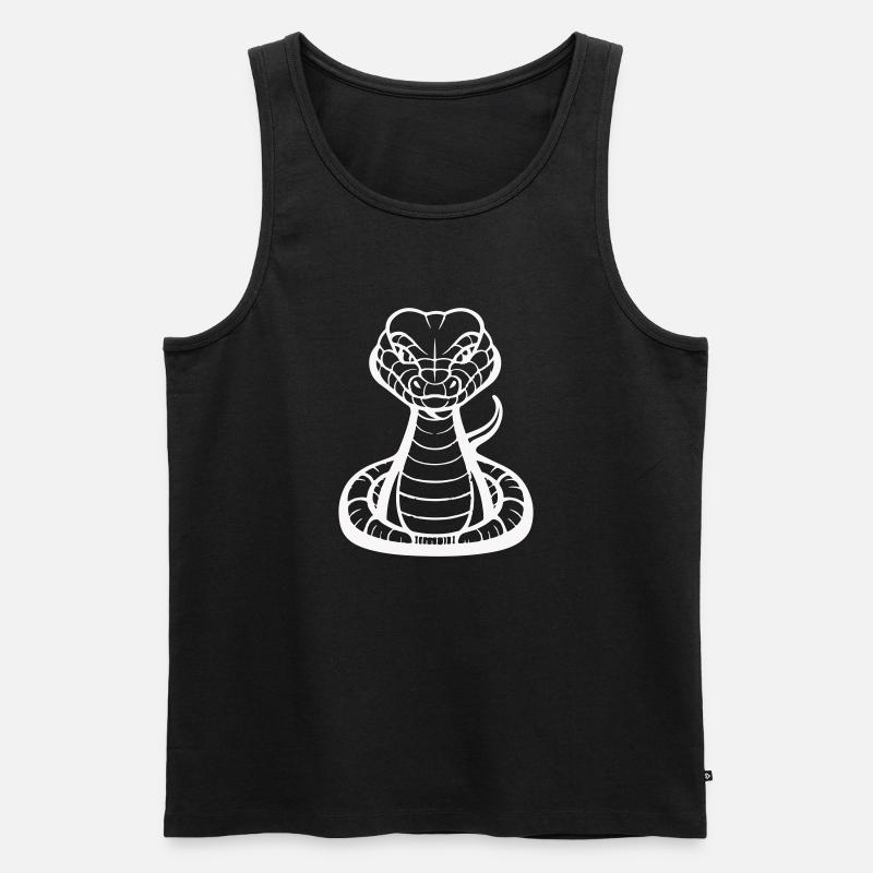schlange - Männer Premium Bio Tank Top - Schwarz