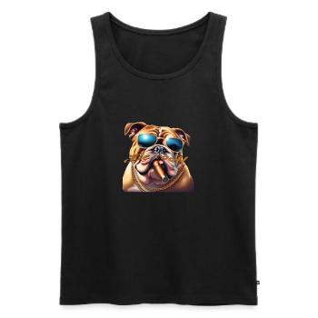 be cool - Männer Premium Bio Tank Top - Schwarz - Vorne - Michal (187cm)