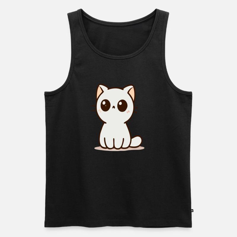 Katze - Männer Premium Bio Tank Top - Schwarz
