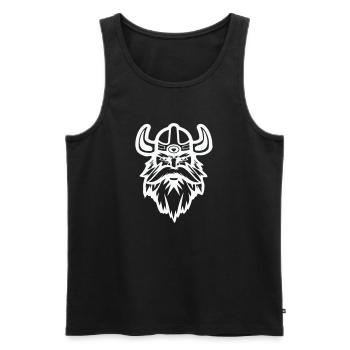 Wikinger - Männer Premium Bio Tank Top - Schwarz - Vorne - AI Model Male 178 light (178cm)