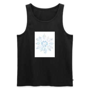 Flocon de neige - Débardeur bio Premium Homme - noir - Devant - Michal (187cm)