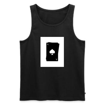 Design ohne Titel - Männer Premium Bio Tank Top - Schwarz - Vorne - Michal (187cm)